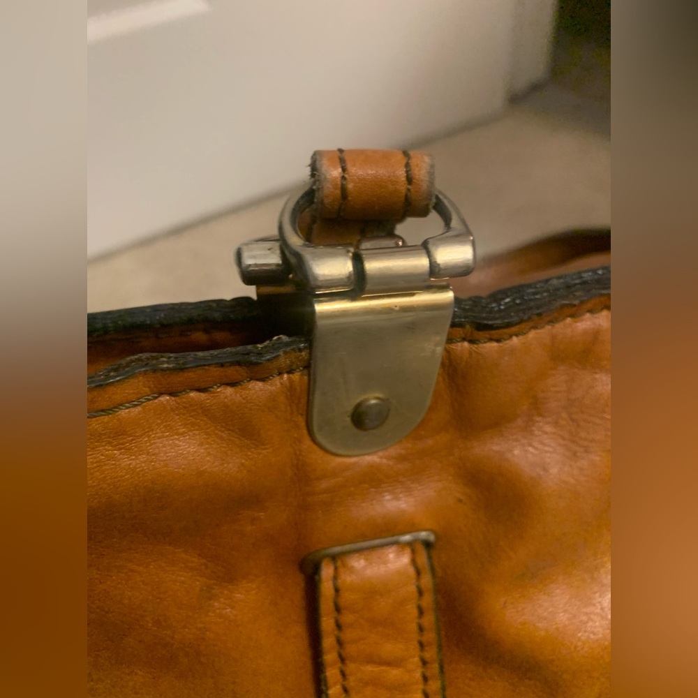 (Donated) Vintage Leather Tote Bag - Picture 7 of 14